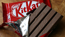 FILE - A KitKat chocolate bar in Rugby, England, on July 25, 2018. (AP Photo/Martin Cleaver, File)