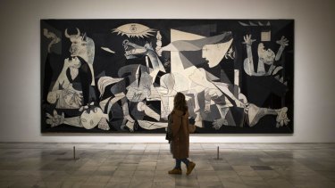 bombing guernica eighty appetite peace shows years little after depicts terror picasso pablo painting seco francisco credit