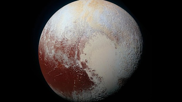 Pluto as seen by NASA's New Horizons spacecraft, which captured this view in 2015.