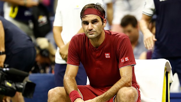 Roger Federer reflects after losing to John Millman at the US Open.