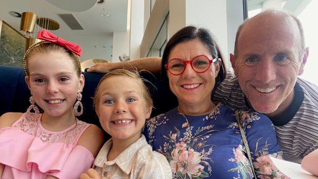 Mila Park with her brother and parents, Bianca and Sandy.