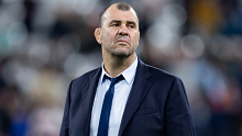 Former Argentina head coach Michael Cheika during the 2023 Rugby World Cup.