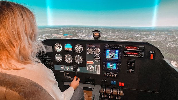 Jordan Hazrati in the cockpit