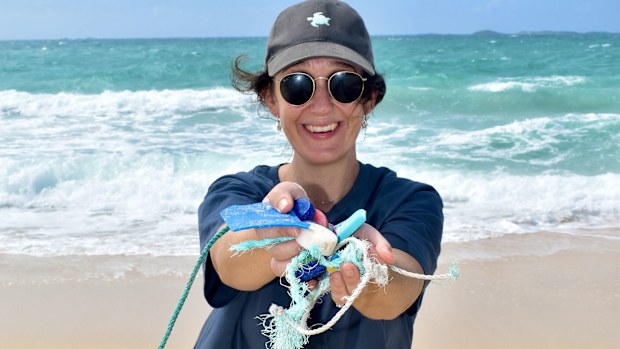 Nina Wootton, a marine scientist specialising in microplastics and plastic waste at the University of Adelaide