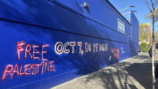 Pro-Hamas graffiti in Fitzroy