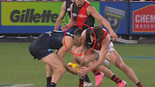 Sam Durham's hit on Adam Cerra. 