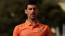 MONTE-CARLO, MONACO - APRIL 12: Novak Djokovic of Serbia reacts against Alejandro Davidovich Fokina of Spain during day three of the Rolex Monte-Carlo Masters at Monte-Carlo Country Club on April 12, 2022 in Monte-Carlo, Monaco. (Photo by Julian Finney/Getty Images)