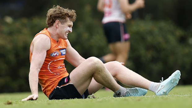Tom Green injured at training.
