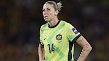 SYDNEY, AUSTRALIA - MARCH 21: Alanna Kennedy of the Matildas looks on during the AFC Women's Asian Cup Australia 2026 match between Australia Matildas and Japan at Stadium Australia on March 21, 2026 in Sydney, Australia. (Photo by Brendon Thorne/Getty Images)