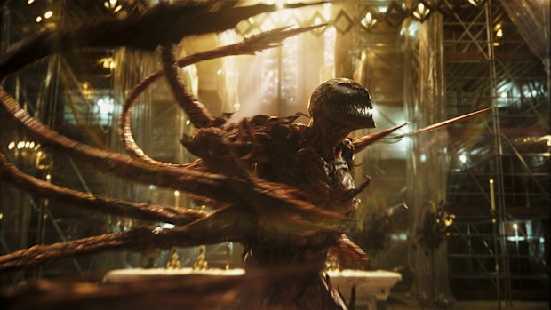 Still from 'Venom: Let there be carnage' film with Tom Hardy.