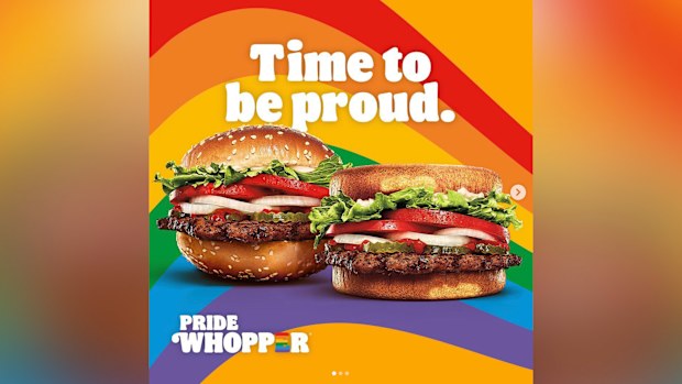 Burger King has a 'Pride Whopper' with 'two equal buns'
