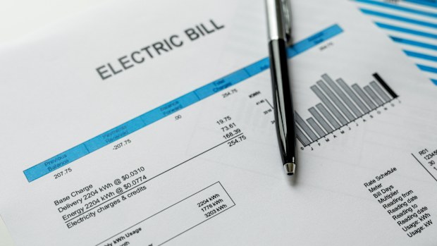Electricity bill stock image