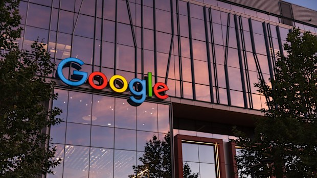 Seattle, USA - Jul 24, 2022: The South Lake Union Google Headquarters at sunset.