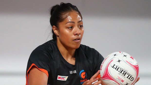 GWS Giants goal defence Kristiana Manu'a.