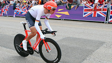 in action during the XXX's Individual Time Trial Road Cycling on day 5 of the London 2012 Olympic Games on August 1, 2012 in London, England.