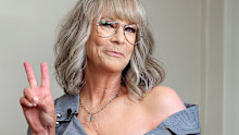 LOS ANGELES, CALIFORNIA - AUGUST 15: Jamie Lee Curtis makes a surprise visit to a showing of Freakier Friday at the El Capitan Theatre in Hollywood, California on August 15, 2025. (Photo by Leon Bennett/Getty Images for Disney)