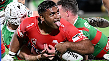 Tevita Pangai Junior playing for the Dolphins in 2024.