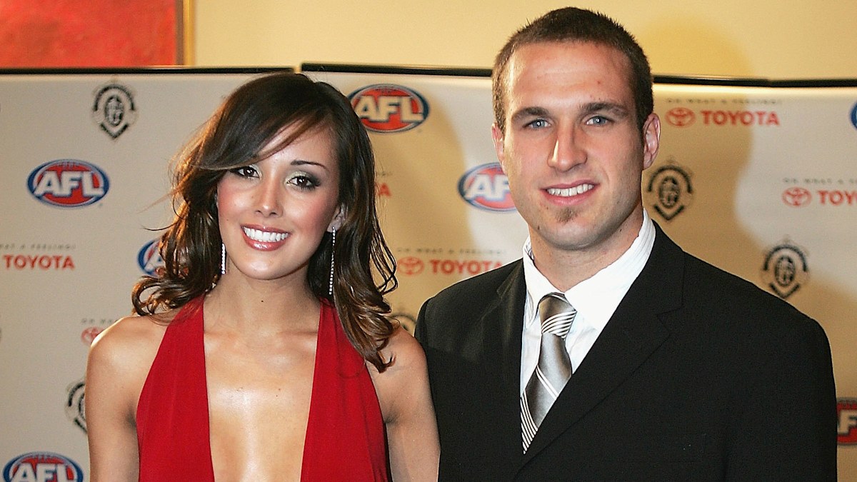 rebecca twigley red dress Is she okay?': AFL fans voice their concern over Bec Judd's slender frame  at the 2024 Brownlow Awards