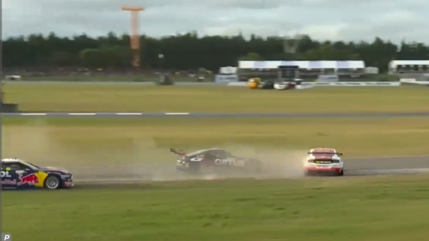 Kostecki found himself flying through the grass. 