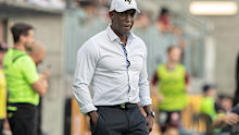 Dwight Yorke during his time as Macarthur coach.