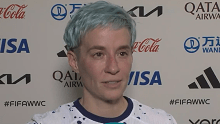 America's Megan Rapinoe was forced to correct a reporter in an awkward interview. 
