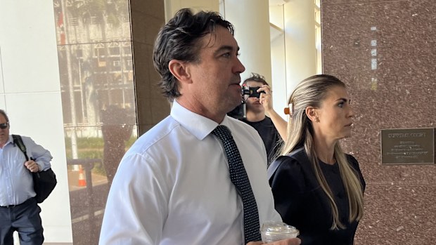 Outback Wrangler star Matt Wright arrives at the Supreme Court.