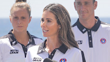 Candice Warner at the launch of the IronMan and IronWoman series.