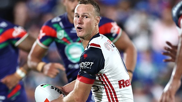 Daly Cherry-Evans of the Roosters during the loss to the Warriors.