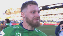 Elliott Whitehead was in tears after the Raiders win. 