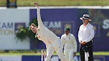 Matthew Kuhnemann of Australia bowls.