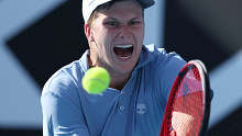 Jenson Brooksby playing at the Australian Open.
