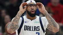 Anthony Davis #3 of the Dallas Mavericks adjusts his Oakley glasses during the second half of their game against the Utah Jazz at the Delta Center on January 8, 2026 in Salt Lake City, Utah. NOTE TO USER: User expressly acknowledges and agrees that, by downloading and or using this photograph, User is consenting to the terms and conditions of the Getty Images License Agreement.(Photo by Chris Gardner/Getty Images)