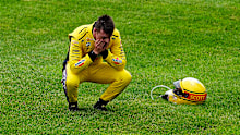 IndyCar driver Scott McLaughlin looks dejected after wrecking going into turn one on the pace lap of the 109th Running of the Indianapolis 500 on May 25, 2025, at the Indianapolis Motor Speedway in Indianapolis, Indiana. (Photo by Brian Spurlock/Icon Sportswire via Getty Images)