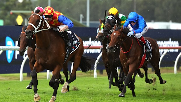 James McDonald riding Autumn Boy  win Race 6 Sky Racing Rosehill Guineas during Sydney Racing at Rosehill Gardens on March 21, 2026 in Sydney, Australia. (Photo by Jeremy Ng/Getty Images)