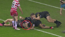 Jake Wardle was awarded a controversial try against the Panthers. 