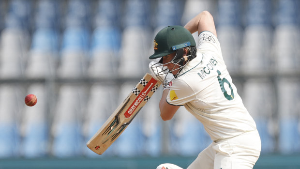 Beth Mooney made 40 for Australia on day one of the Test against India.