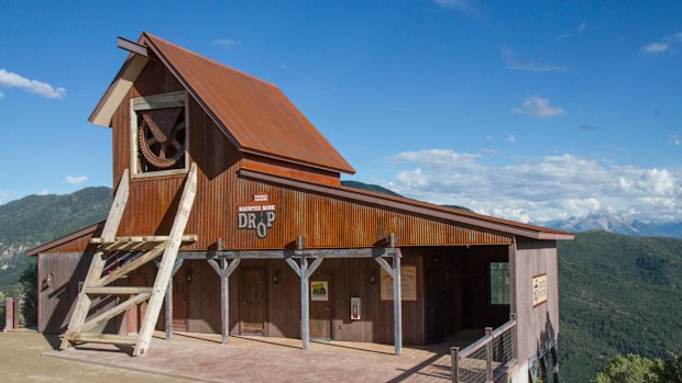 The Haunted Mine Drop opened in July 2017 and was billed as the first drop ride to go underground. 