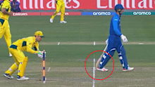 Josh Inglis attempts to run out Noor Ahmad. 