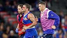Liberatore copped a boot to the head.