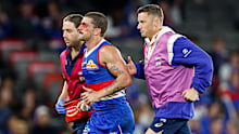 Liberatore copped a boot to the head.