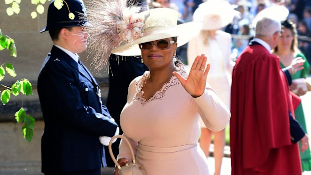 Oprah Winfrey was at the Windsor Castle wedding of Meghan and Prince Harry.