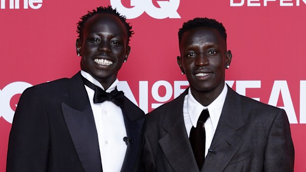 SYDNEY, AUSTRALIA - MARCH 31: Gout Gout and Peter Bol attend the GQ Men Of The Year Awards Celebration at the Overseas Passenger Terminal on March 31, 2026 in Sydney, Australia. (Photo by Brendon Thorne/Getty Images for GQ Australia)