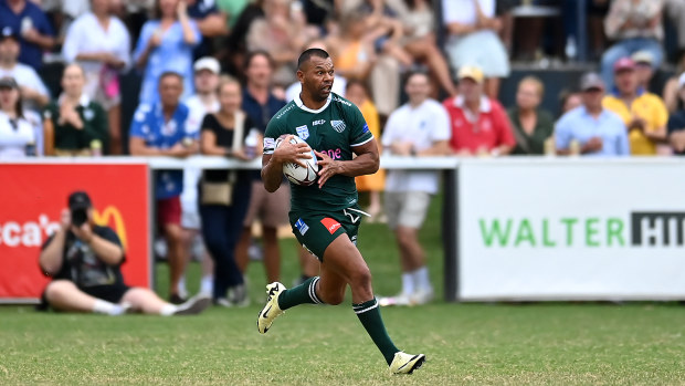 Kurtley Beale of Randwick in action during the Club Rugby Championship match between Brothers and Randwick at Crosby Park.