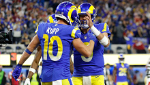 Cooper Kupp and Matthew Stafford after they combined for a touchdown.