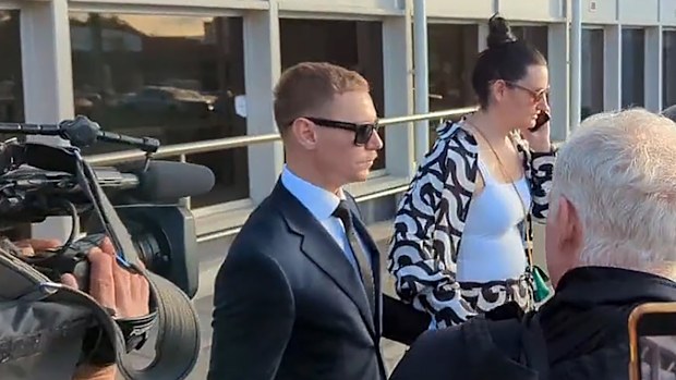 Timothy Trautsch departs Penrith District Court at Sydney, Thursday, July 10, 2025.