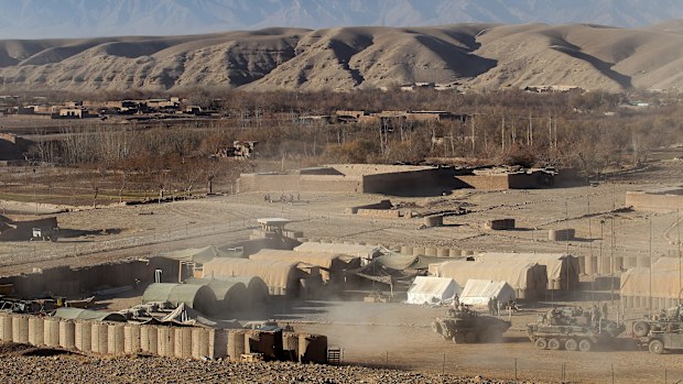 The Australian and Afghan National Army patrol base in Musazai in Uruzgan Province