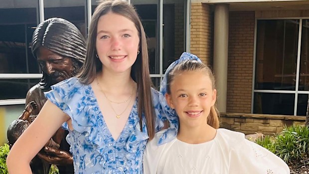 Blair and Brooke Harber's father has confirmed to CNN that the sisters have died. Blair, left, and Brooke, right, went missing during the catastrophic flooding in Kerr County, Texas.