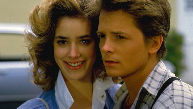 Claudia Wells and Michael J. Fox in Back to the Future.