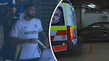 Jasprit Bumrah leaves the SCG with an injury.