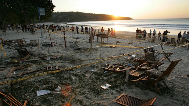 The sun setting at Jimbaran Bay following the 2005 Bali bombings, 